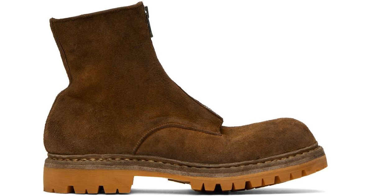 Undercover Tan Nonnative & Guidi Edition Center Zip Boots in Undercover Tan Nonnative & Guidi Edition Center Zip Boots in