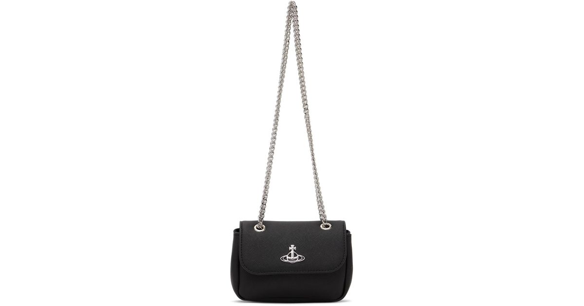 Vivienne Westwood Black Saffiano Biogreen Small Bag | Lyst