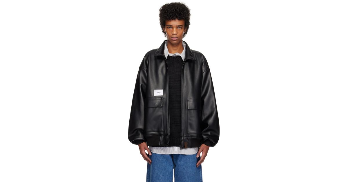 WTAPS Wa2 Faux-Leather Jacket in Black for Men | Lyst UK