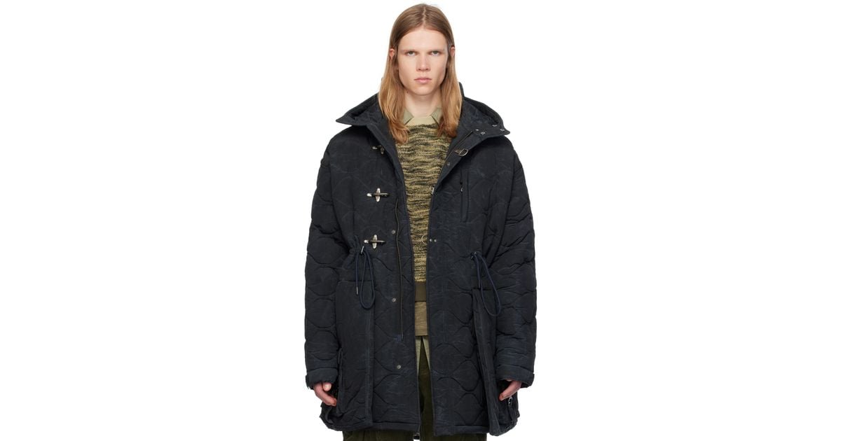 ANDERSSON BELL Lace-Up Fishtail Coat in Black for Men | Lyst