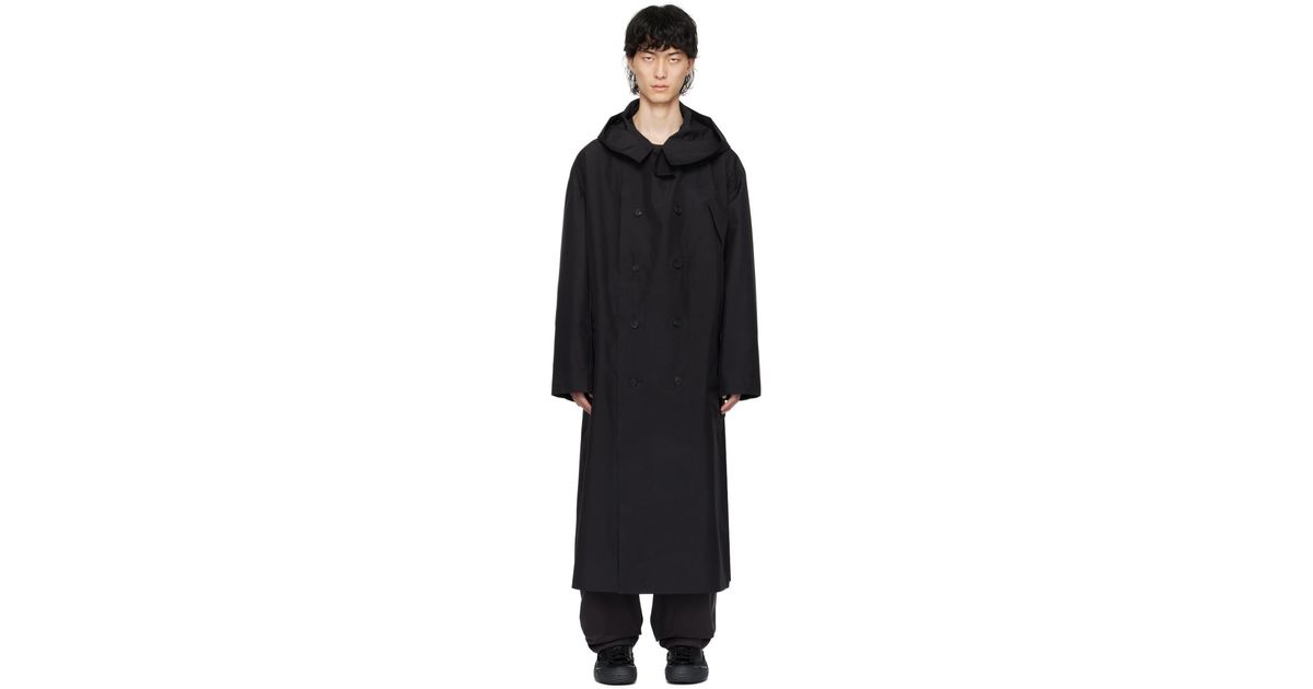 Y-3 Atelier Bonded Trench Coat in Black for Men | Lyst