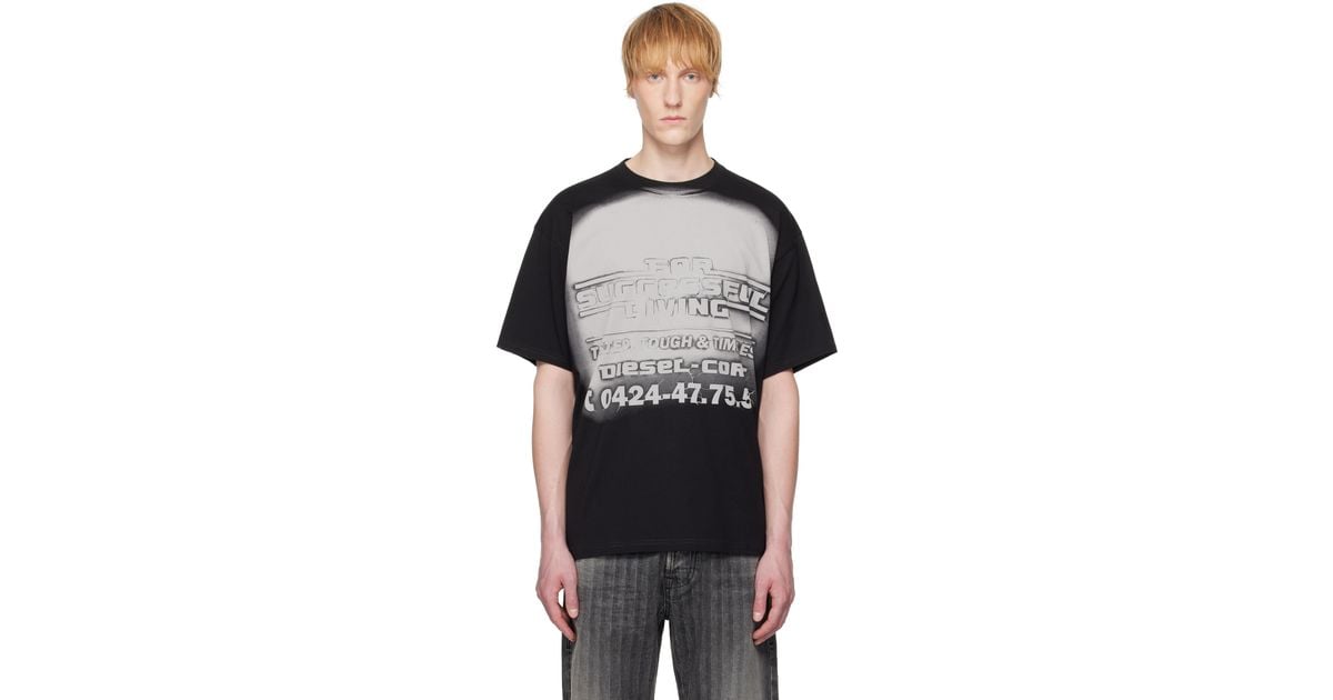 DIESEL T-Boxt-R15 T-Shirt in Black for Men | Lyst