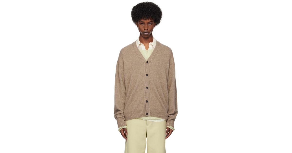 AURALEE Baby Cashmere Knit Cardigan for Men | Lyst