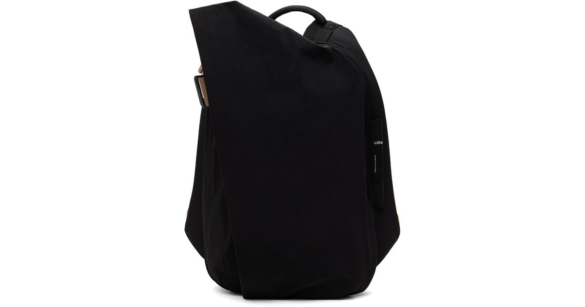 Côte&Ciel Isar M Smooth Colour Accent Backpack in Black for Men Côte&Ciel Isar M Smooth Colour Accent Backpack in Black for Men