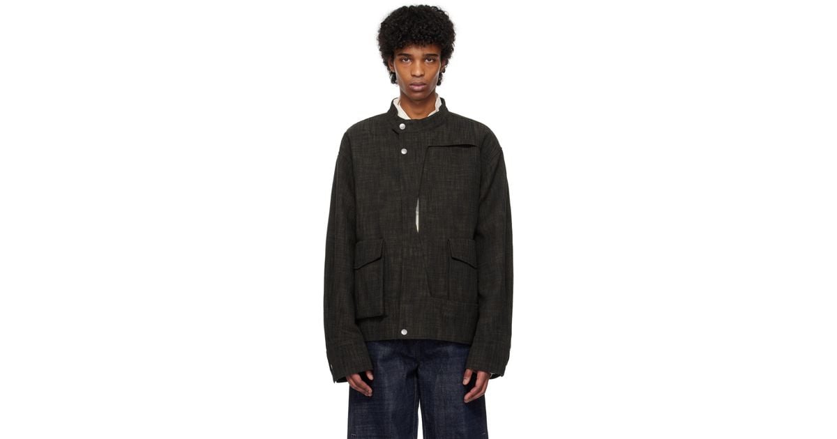 NULLUS Deconstructed Multi Collar Jacket in Black for Men | Lyst