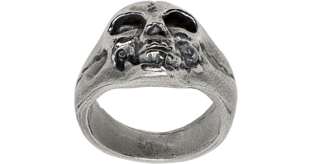OUR LEGACY◇CRANIUM RING/スカル/リング/SV925/16号/シルバー/メンズ 