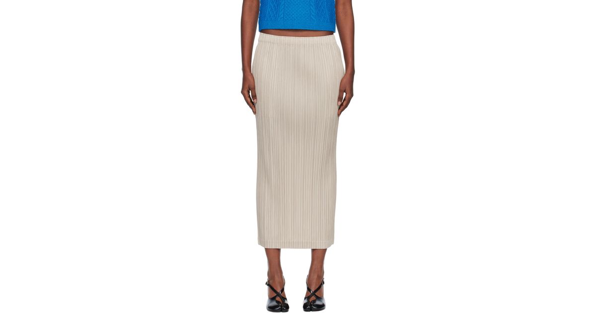Pleats Please Issey Miyake Thicker 1 Maxi Skirt in Black | Lyst
