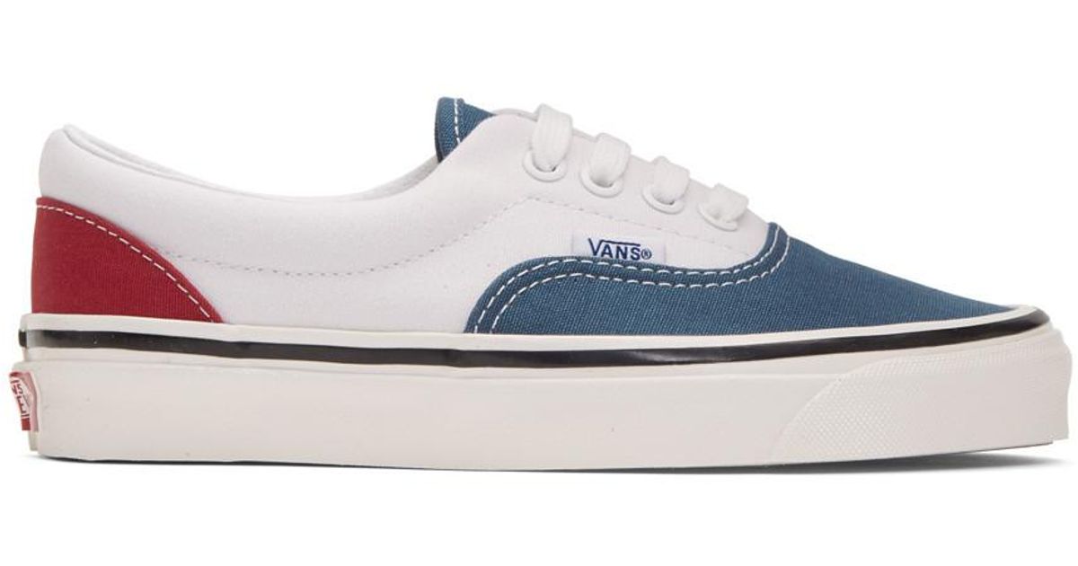 red white blue vans