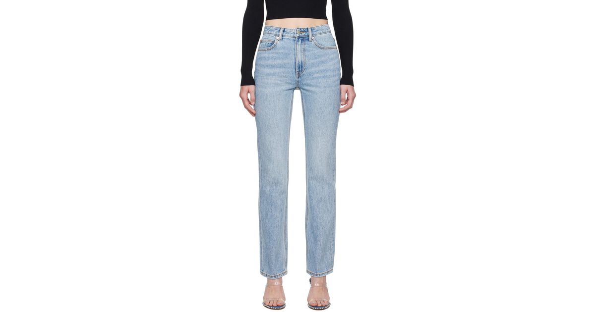 Alexander Wang ☆ブルー フライ ハイウエスト スタックジーンズ Alexander Wang ブルー フライ ハイウエスト スタックジーンズ