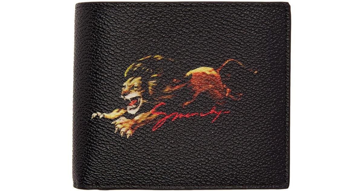Givenchy Black Lion Logo Wallet for Men | Lyst