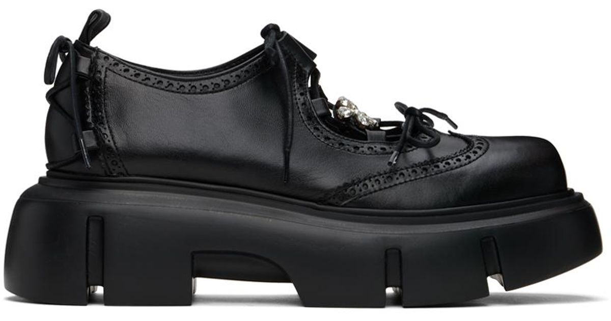 Simone Rocha Platform Ghillie Brogues in Black | Lyst
