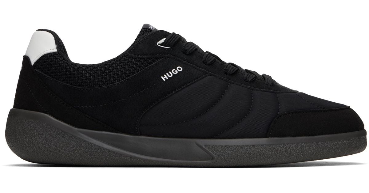 【関税込み】Hugo ベージュ Football-Inspired スニーカー HUGO Football-Inspired Sneakers in Black for Men | Lyst