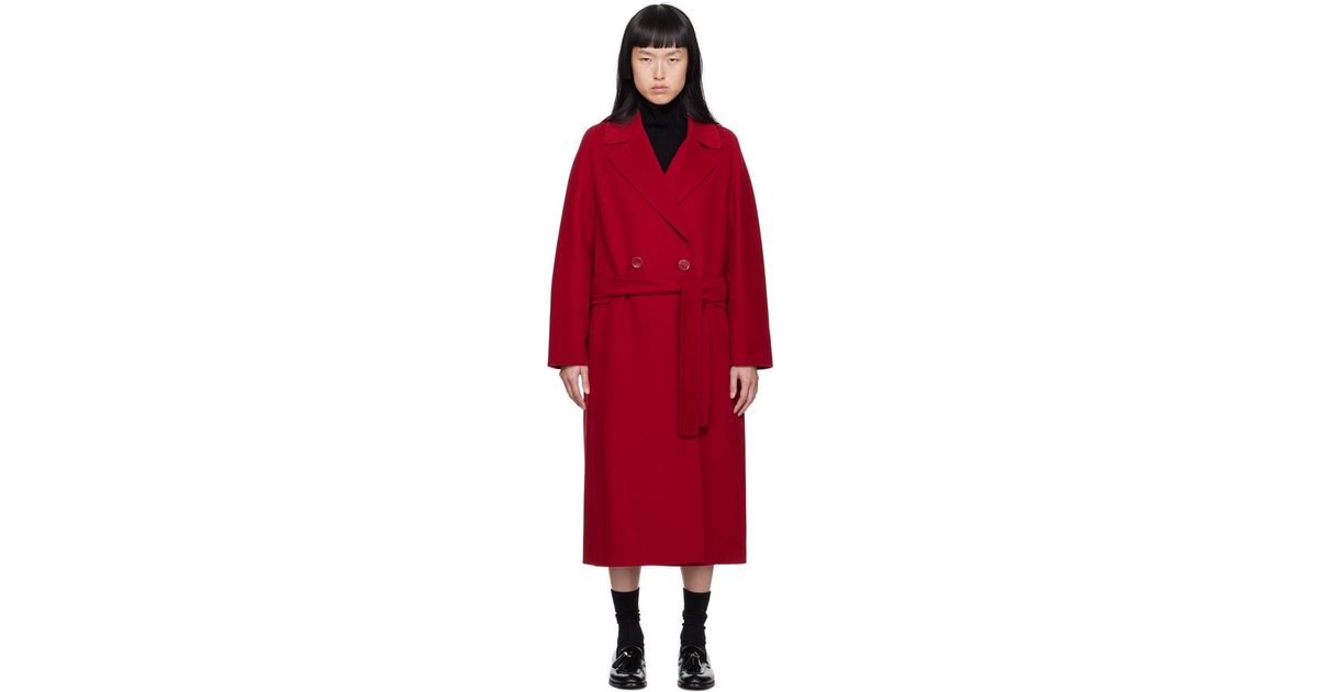 Max Mara Red Zenith Coat | Lyst