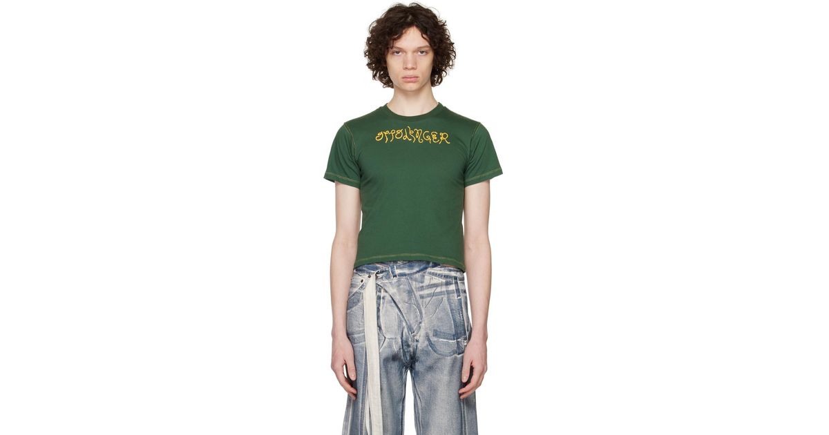 OTTOLINGER Green Bonded T-shirt for Men | Lyst Canada