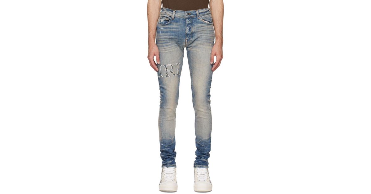 Amiri blue bandana sales jeans