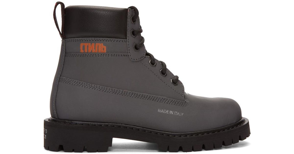 black worker boots