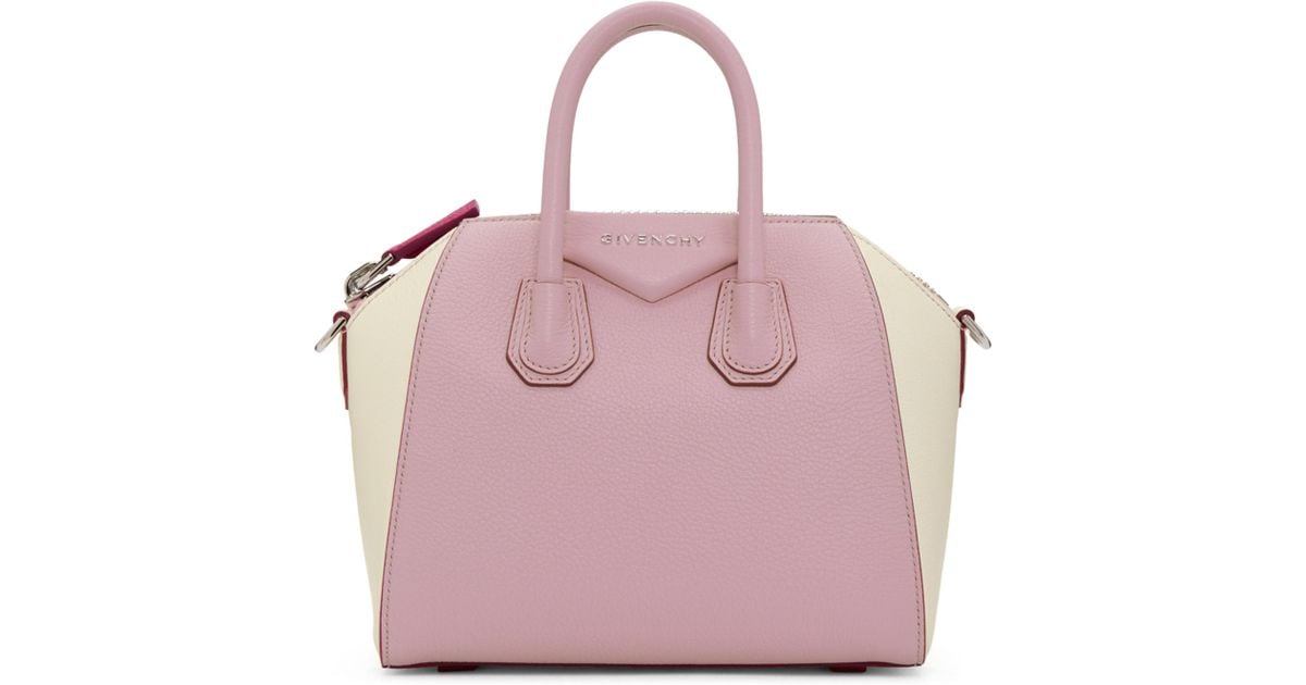 Pink And Off-white Mini Antigona Bag 
