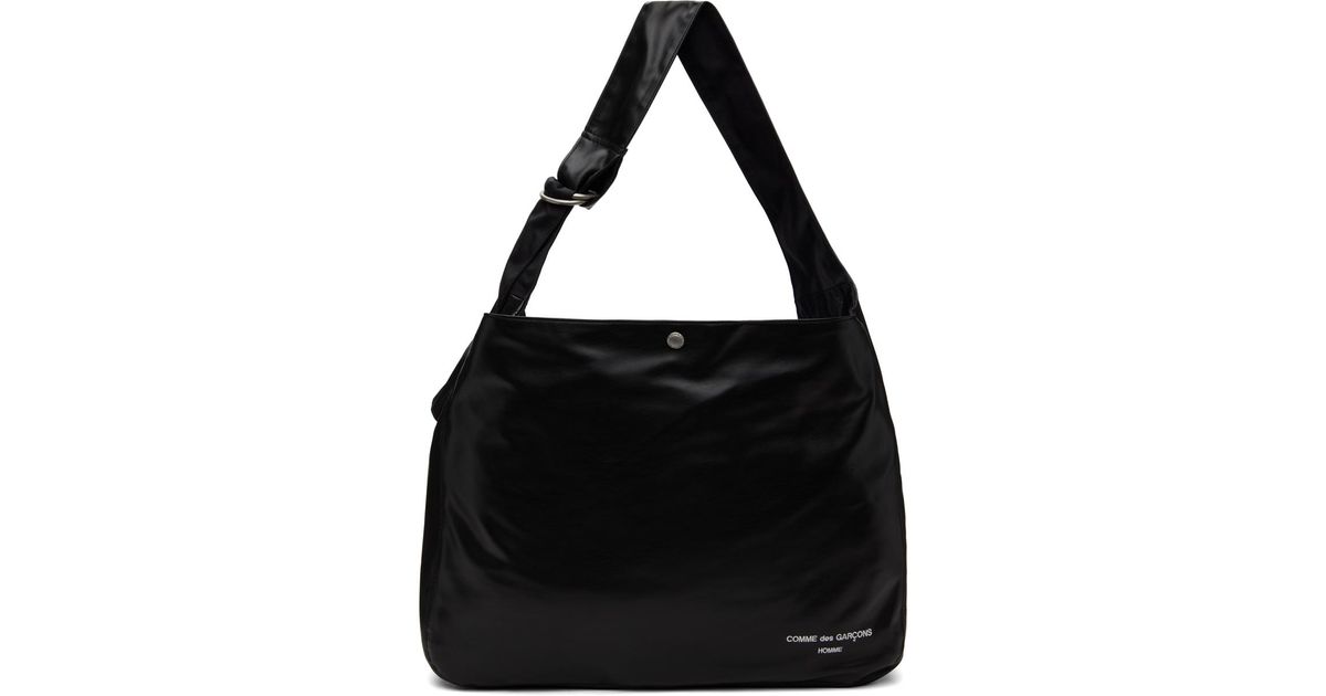 メンズ Comme des Garçons フェイクレザー バッグ ブラック | Lyst