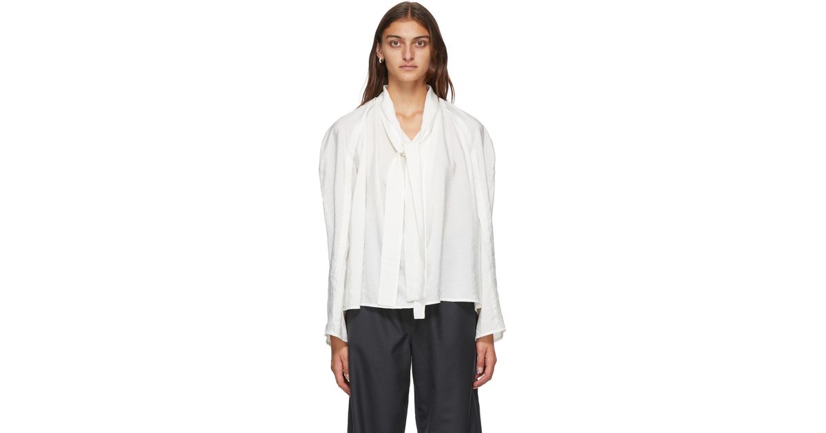 lemaire tie blouse