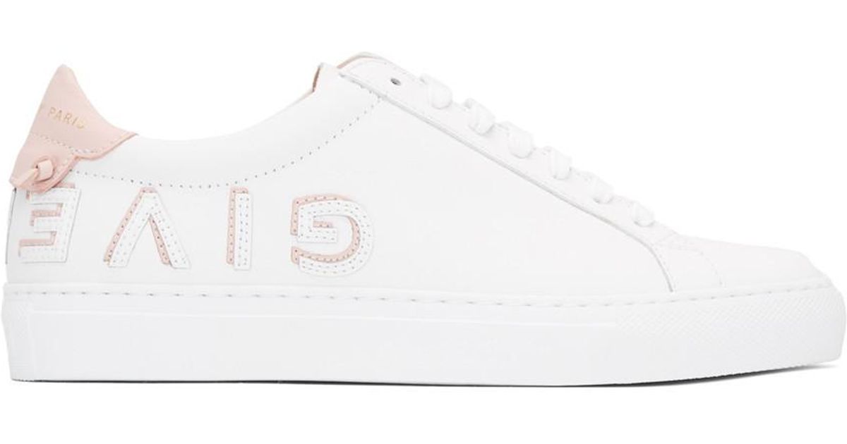 givenchy white & pink urban knots sneakers