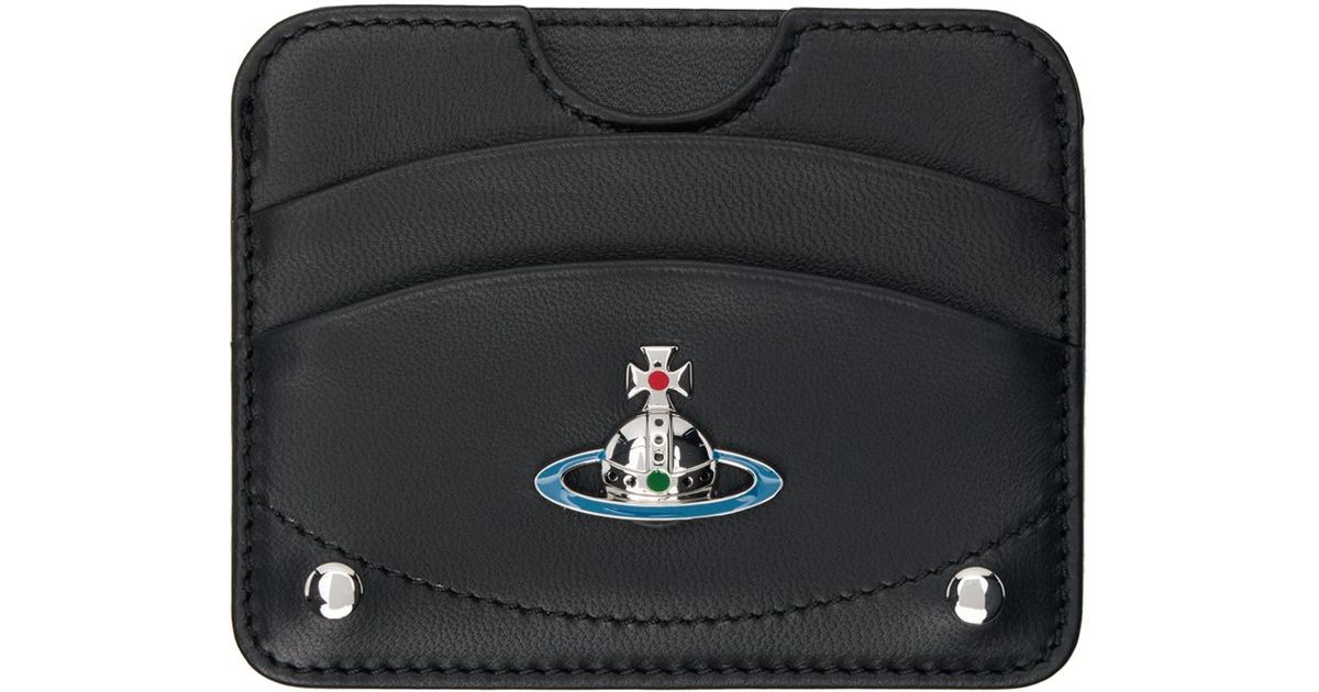 ★Vivienne Westwood★ Half Moon Flat Card Holder Black 54030 Vivienne Westwood Black Half Moon Flat Card Holder - Bags