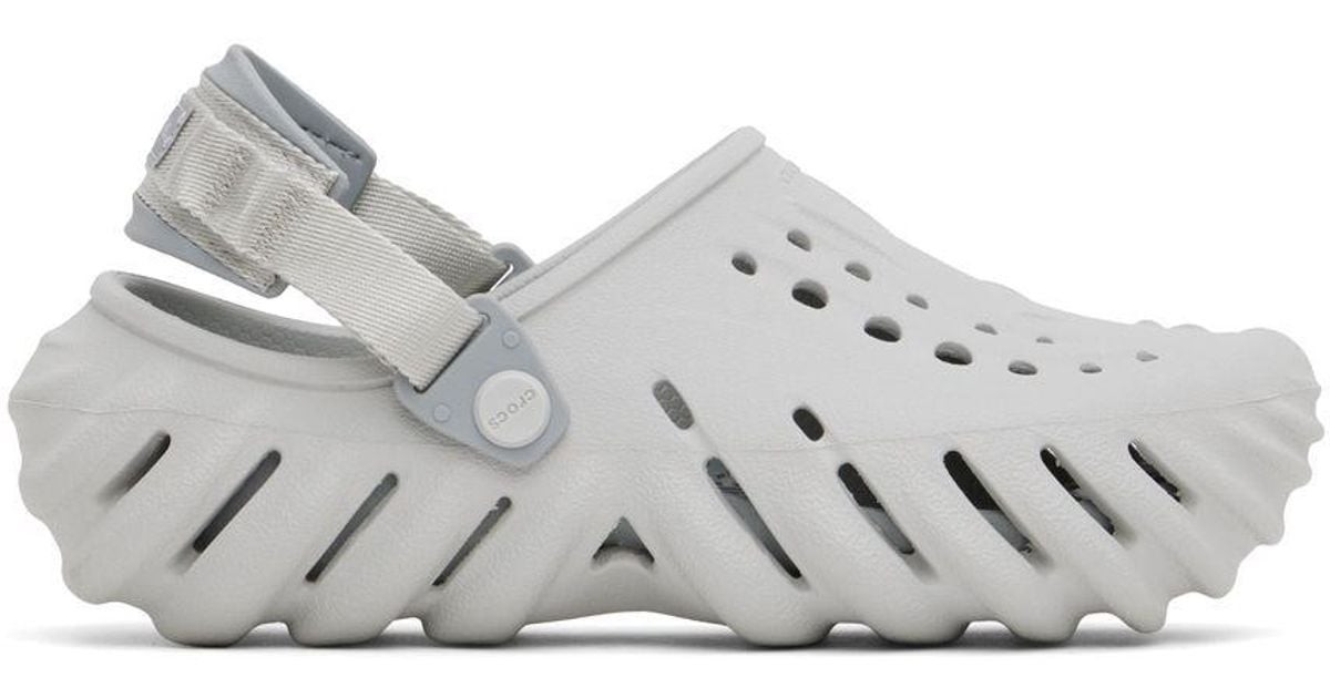 Crocs™ Off-white Echo Clogs in Black | Lyst
