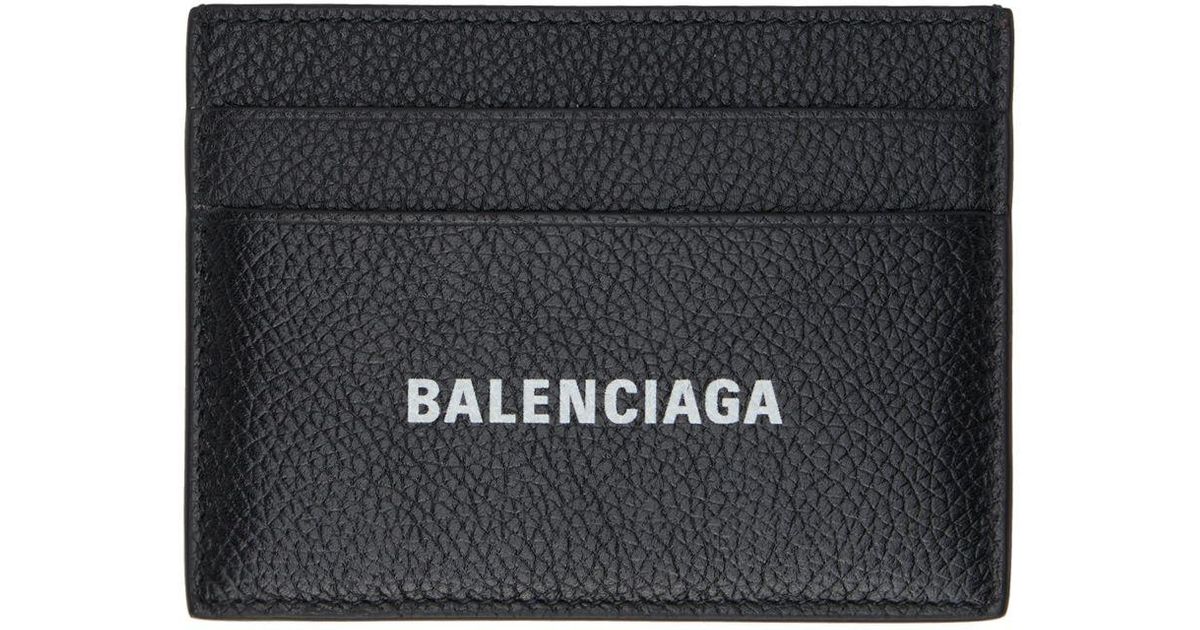 Balenciaga Black Printed Card Holder for Men Lyst