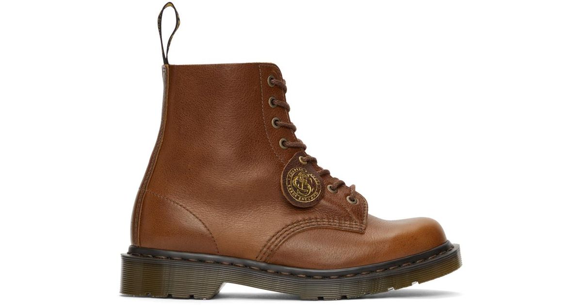 Dr. Martens Leather Tan C.f. Stead 'made In England' 1460 Pascal Boots in Brown for Men - Lyst