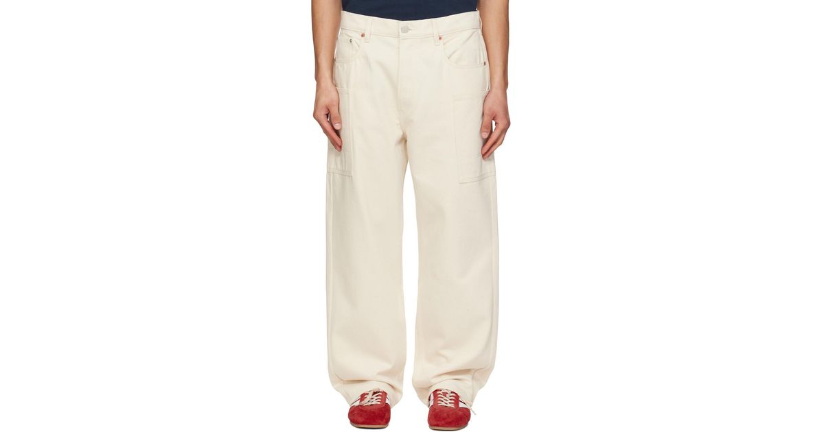KENZO Off- Paris Cargo Monkey Fit Jeans in Natural for Men | Lyst