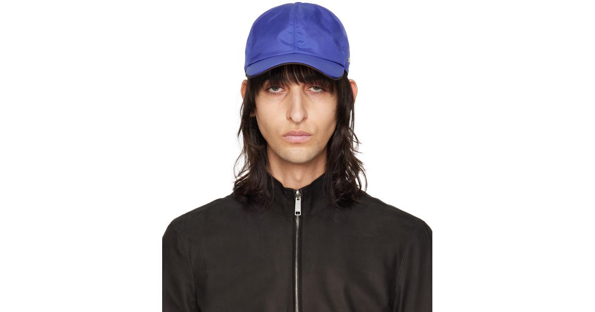 ZEGNA Blue Technical Fabric Baseball Cap