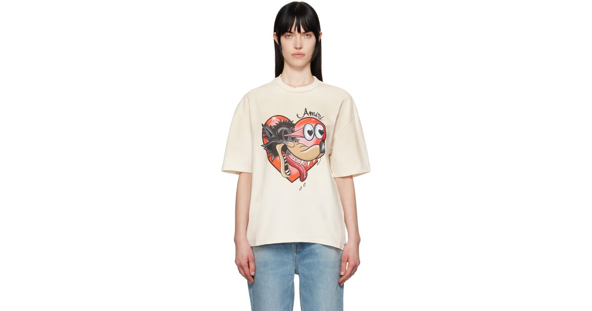 Amiri オフホワイト Hopeless Romantic Os Tシャツ ブラック | Lyst