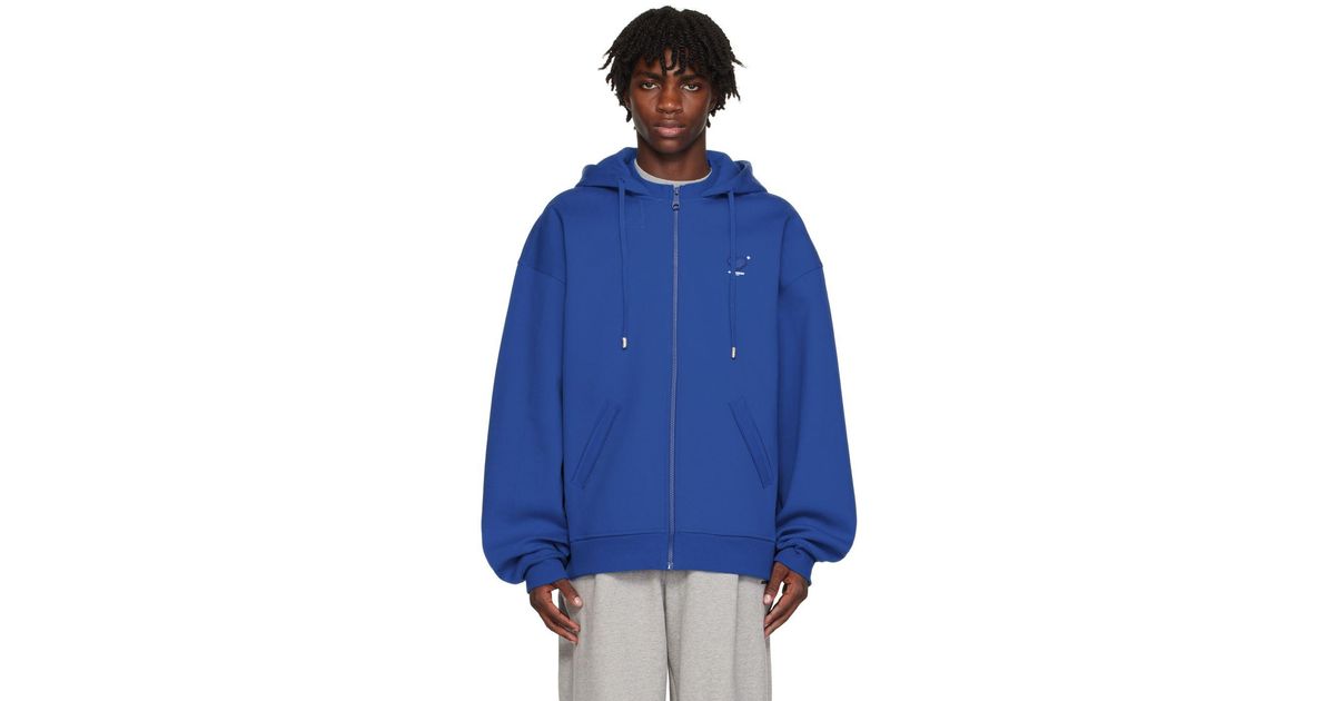 ADER error Twin Heart Hoodie in Blue for Men | Lyst
