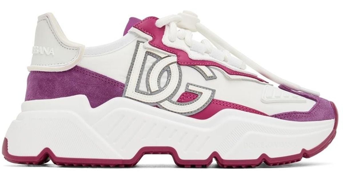 dolce gabbana pink and white shoes