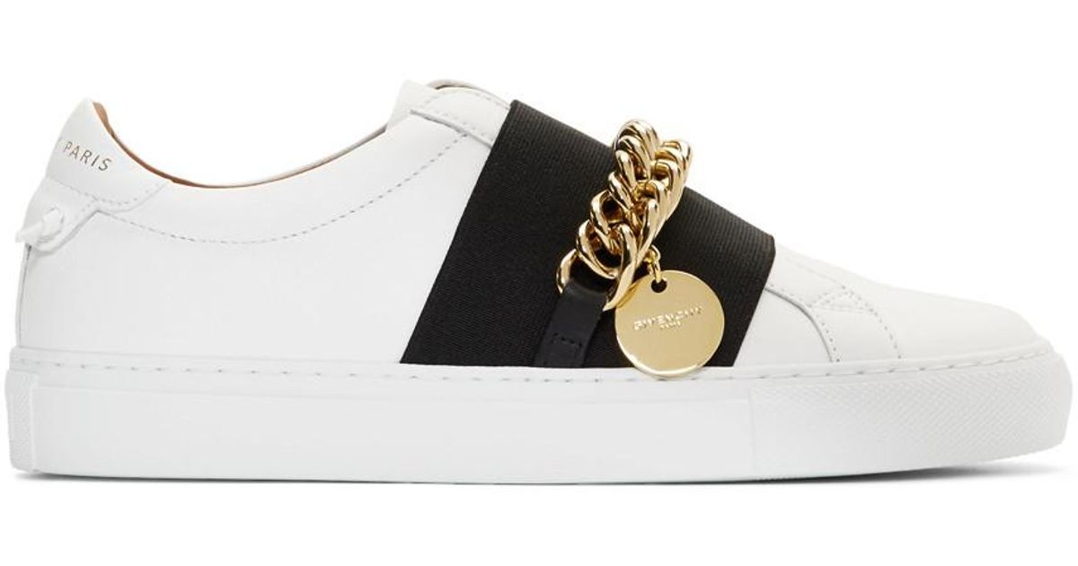 Givenchy Leather White Chain Urban Street Sneakers - Lyst