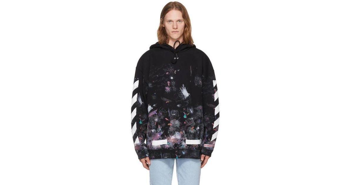 Off-White c/o Virgil Abloh Diagonal Galaxy Brushed Sweatshirt in
