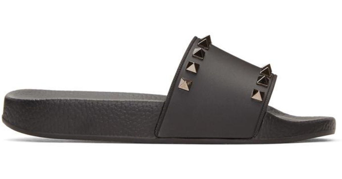 black valentino slides