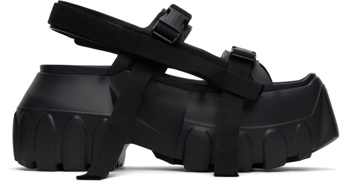 Rick Owens Black Tractor Sandals TRACTOR SANDALS L'ARMOIRE