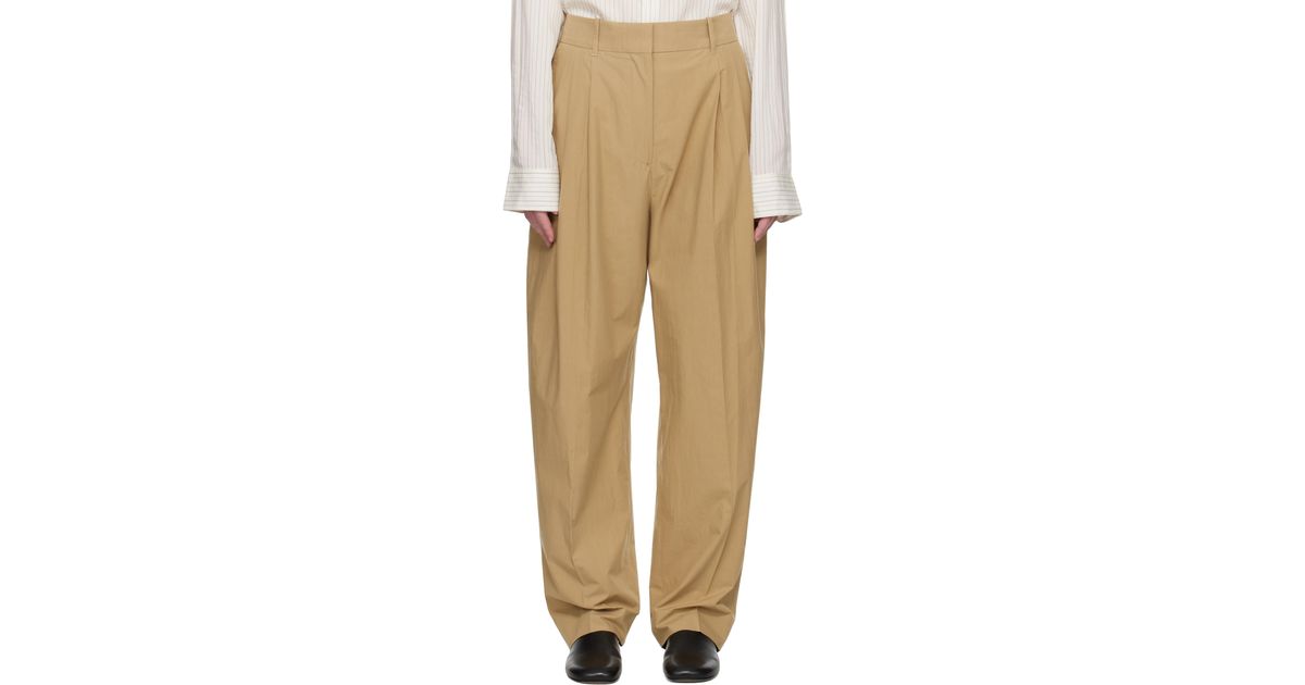 【関税込み】Studio Nicholson ベージュ Sperro トラウザーズ Studio Nicholson ベージュ Sperro トラウザーズ ナチュラル | Lyst