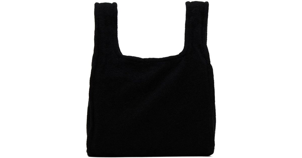 COMME DES GARÇON BLACK Black Wool Tweed Medium Tote Lyst