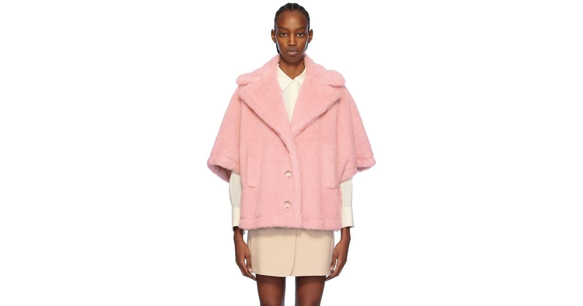 Max mara pink fur coat sale