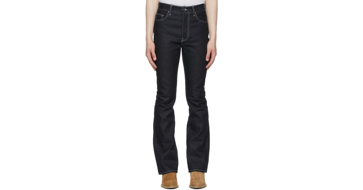 Amiri Denim Indigo Flare Leg Jeans in 