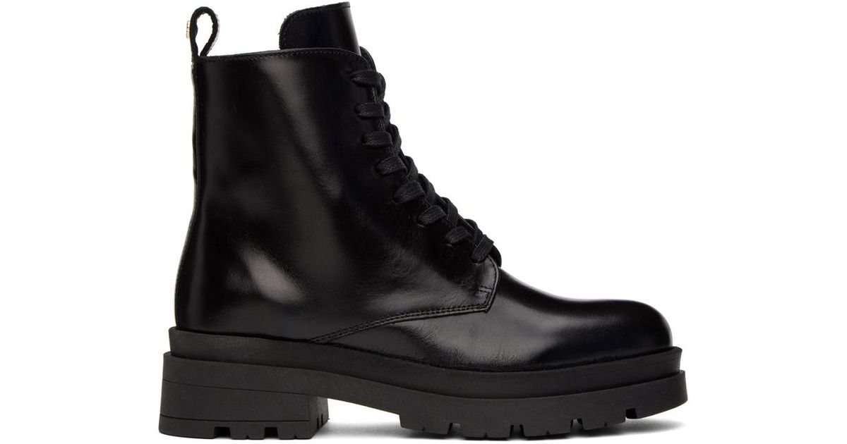 Anine Bing Luc Combat Boots in Black | Lyst UK