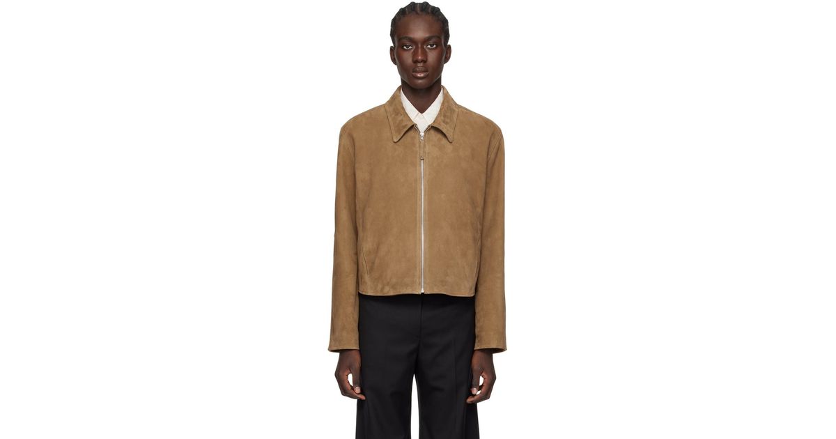Low classic store leather jacket