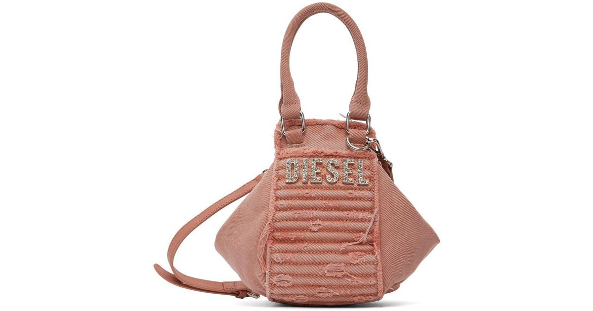 DIESEL Women's Brown Pink D-vina-c Xs Bag