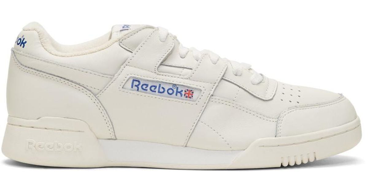 Reebok Leather Off-white Workout Plus 