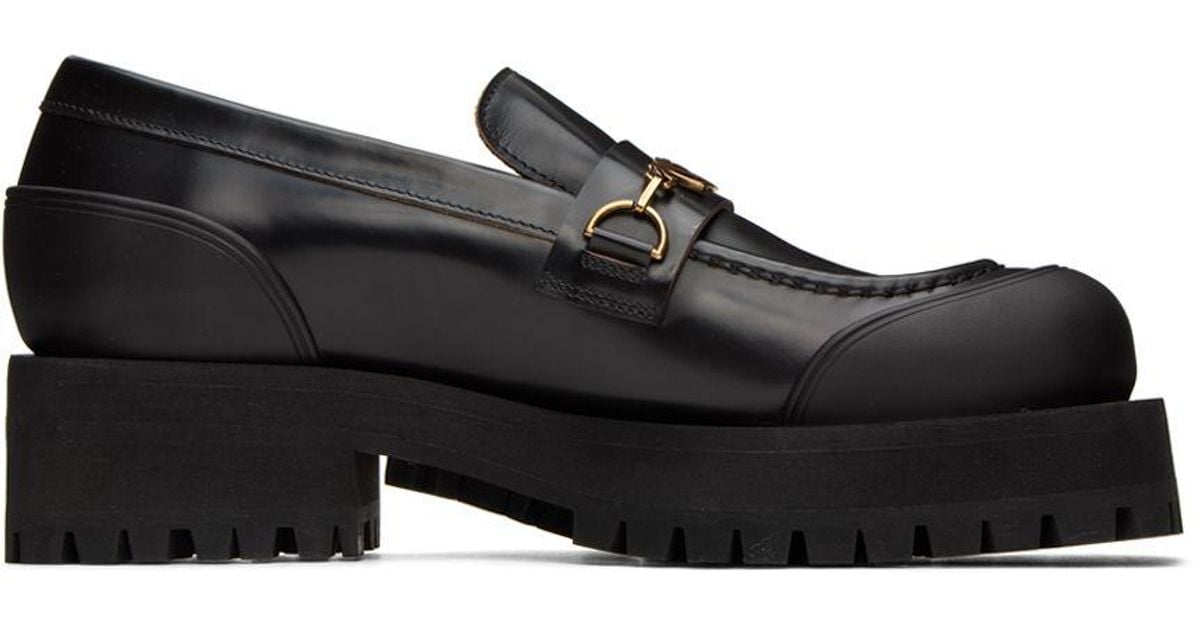 Palm Angels Black Brushed Loafers | Lyst