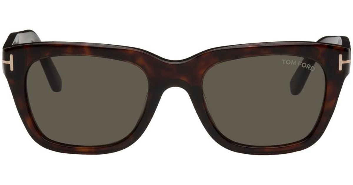 Tom Ford Tortoiseshell Snowdon Sunglasses in Black for Men Lyst