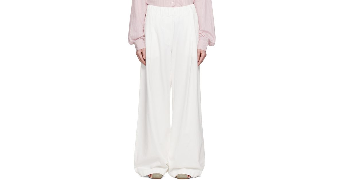 Dries Van Noten Off- Drawstring Jeans in White | Lyst