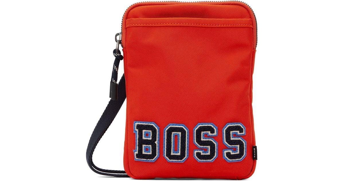 BOSS by HUGO BOSS Orange Catch Phone 2.0 Envelope Bag in Red for Men | Lyst