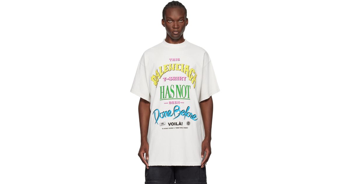 カラフルなデザイン♪【BALENCIAGA】Not Been Done Tシャツ Not Been Done cotton jersey T-shirt in black - Balenciaga